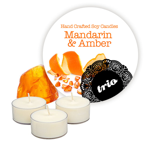 Mandarin & Amber Tealights 3 Pack