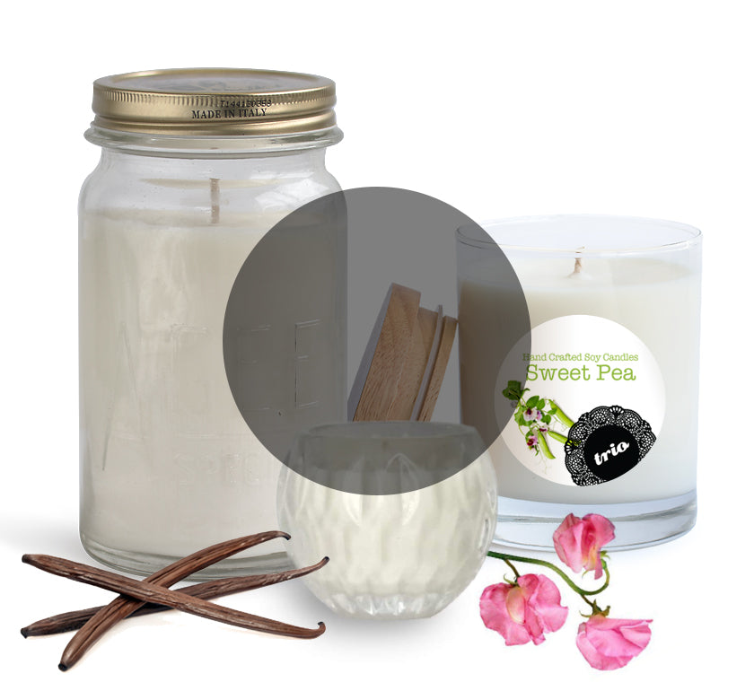 Natural soy candles