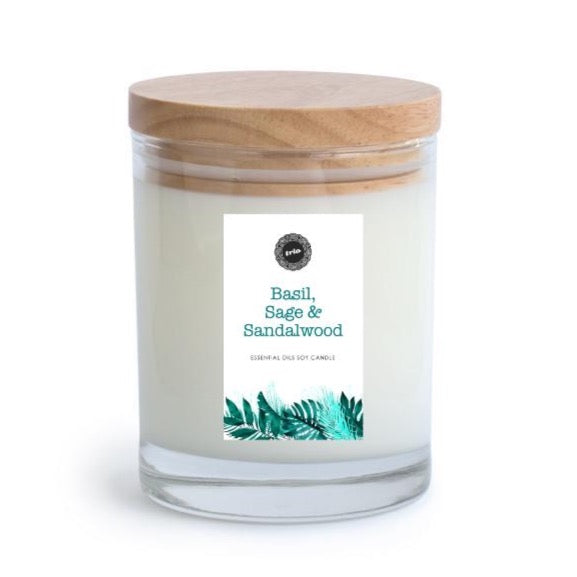 Basil & Sage Essential Oil Candle